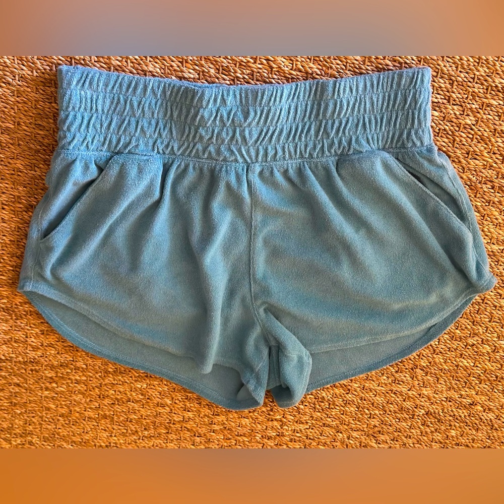 Etonic Shorts | Teal Blue Solid Terrycloth Bottoms | Size Small